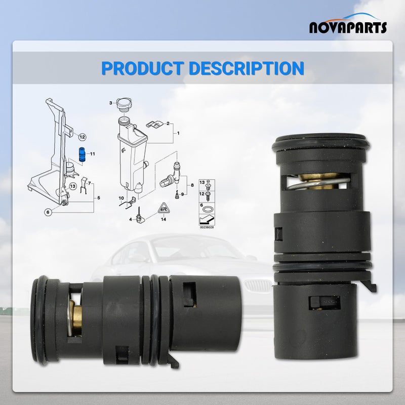 NOVAPARTS 17111437362 Oil Cooler Radiator Expansion Tank Thermostat for BMW E46 323i 323ci 328i 328ci 325i 325ci 330i 330ci 330xi X3 X5 Z4 17 11 1 437 362 - Image 5